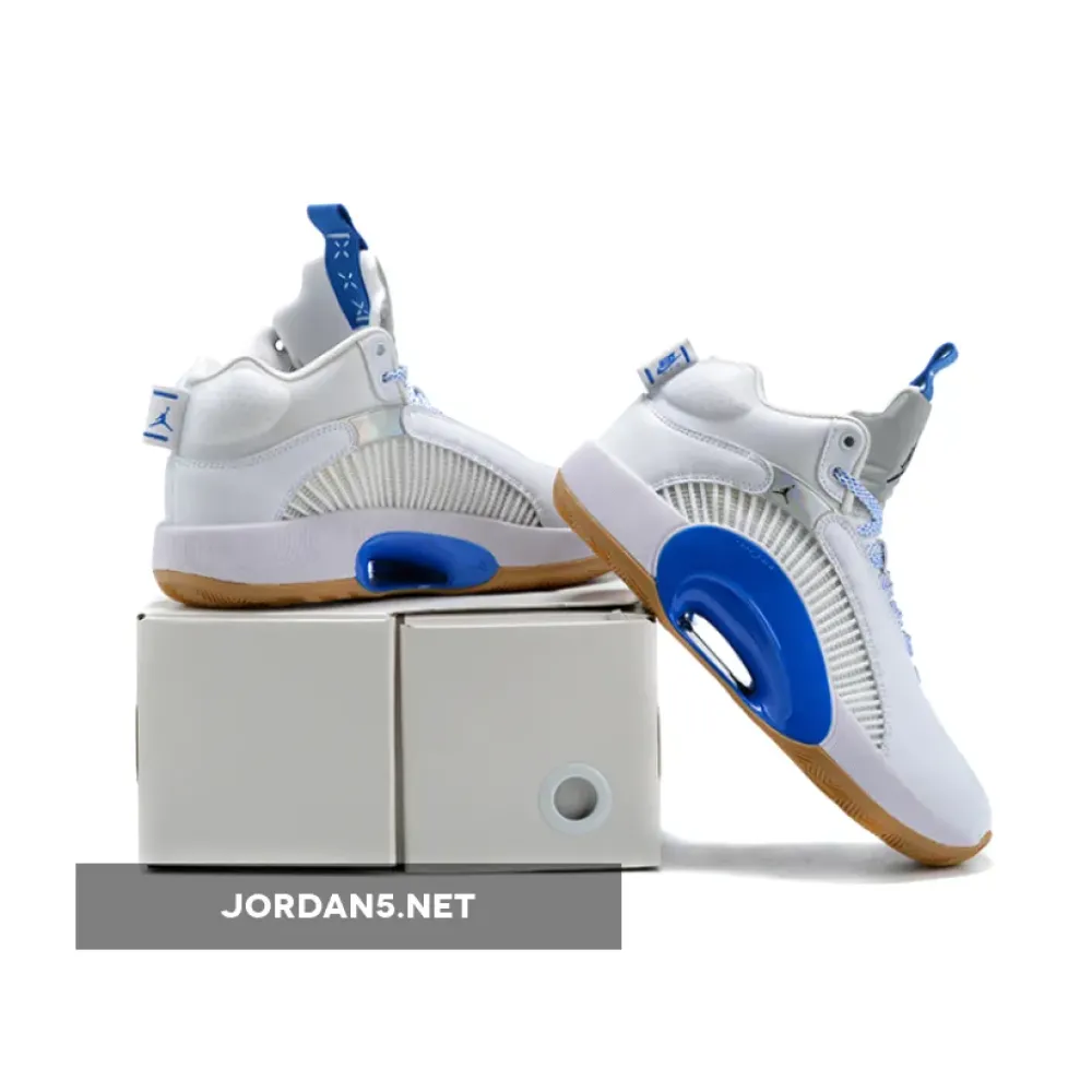 Air Jordan 35 “Sisterhood” White/Hyper Royal-Gum-Black  CZ5657-100