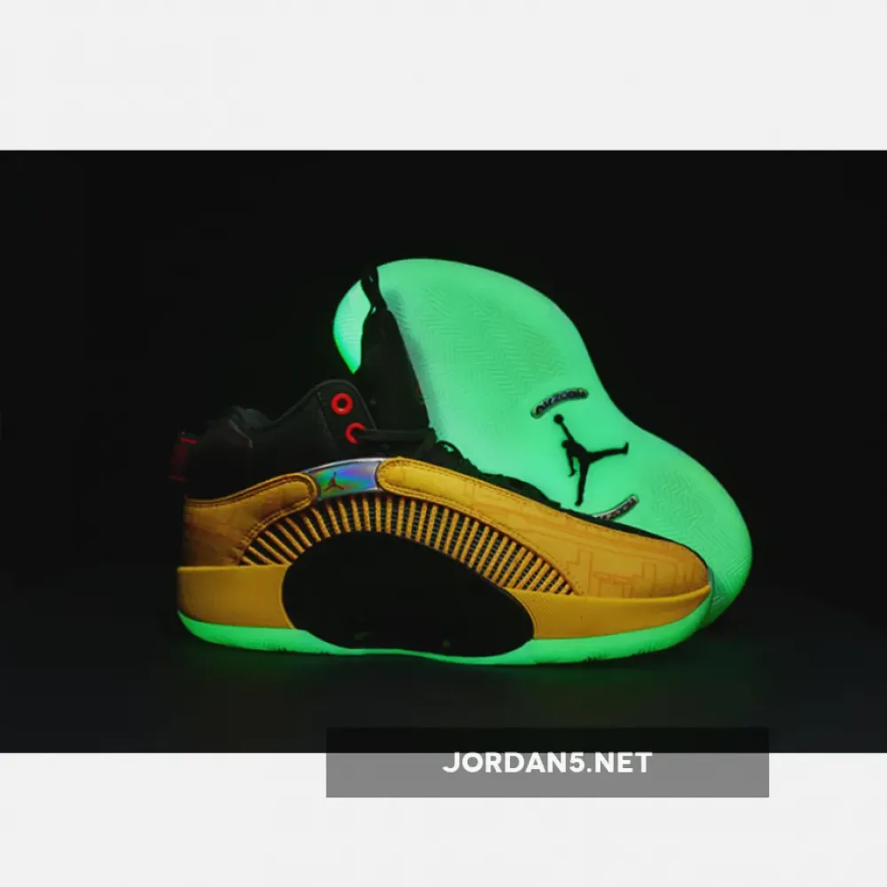 Air Jordan 35 ‘Dynasties’ Golden Yellow Black  DD3044-700