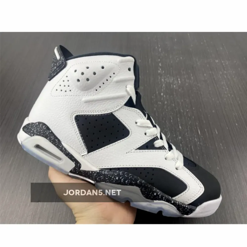 Air Jordan 6 Oreo White/Black-Speckle  384664-101