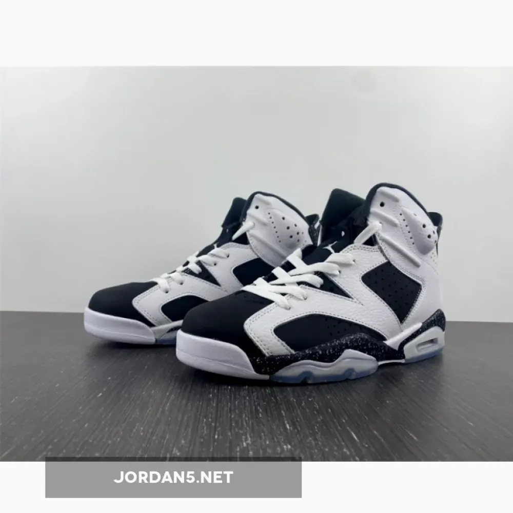 Air Jordan 6 Oreo White/Black-Speckle  384664-101