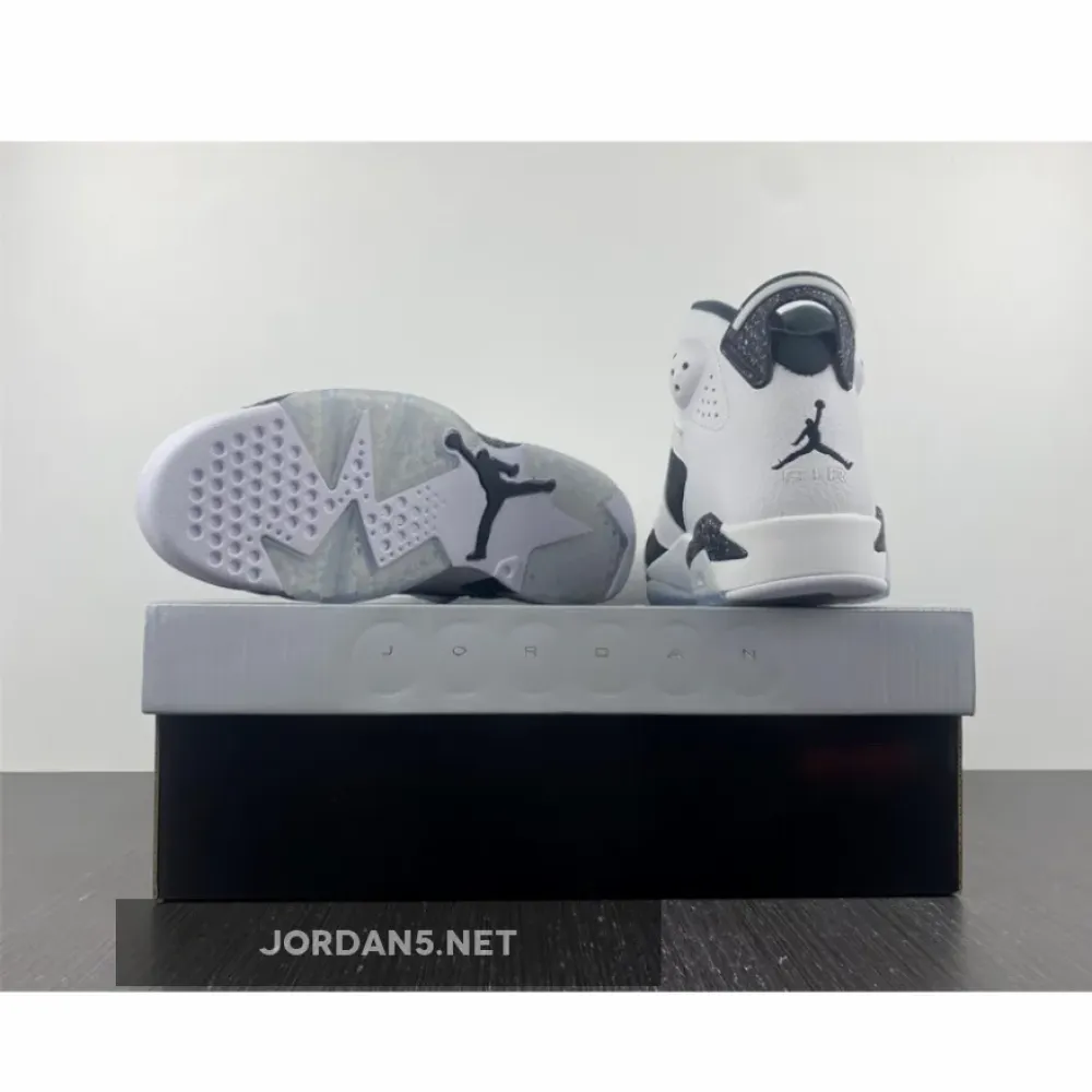 Air Jordan 6 Oreo White/Black-Speckle  384664-101
