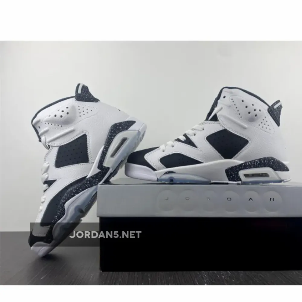 Air Jordan 6 Oreo White/Black-Speckle  384664-101