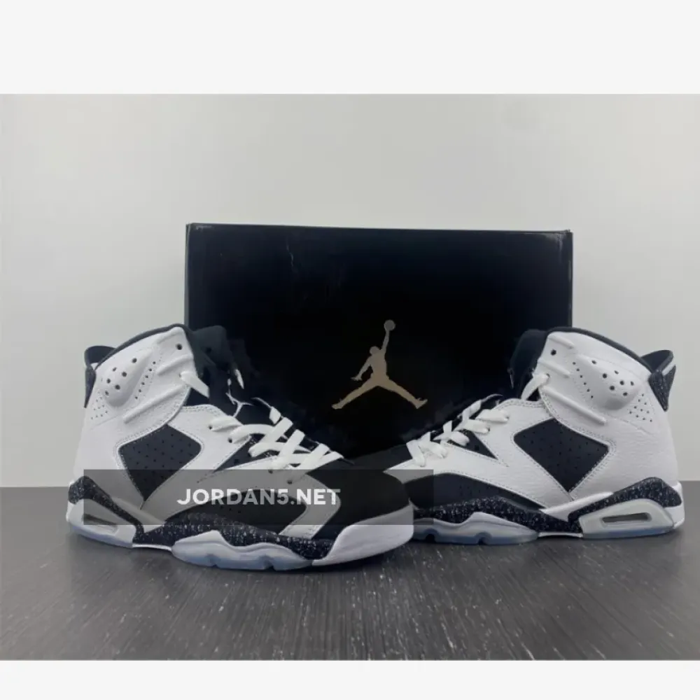 Air Jordan 6 Oreo White/Black-Speckle  384664-101