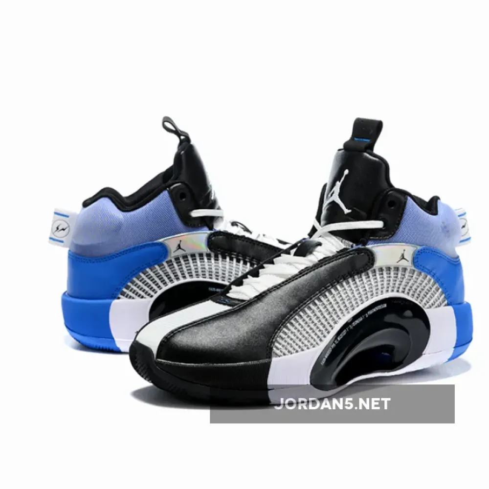 Fragment x Air Jordan 35 White/Black-Sport Blue  DA2371-100