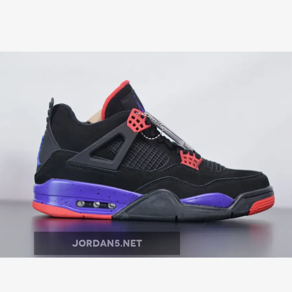 Air Jordan 4 Raptors Black/University Red-Court Purple  AQ3816-056