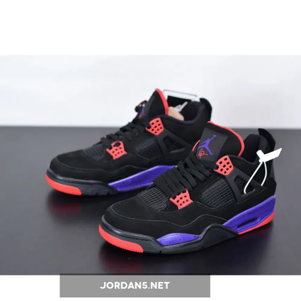 Air Jordan 4 Raptors Black/University Red-Court Purple  AQ3816-056