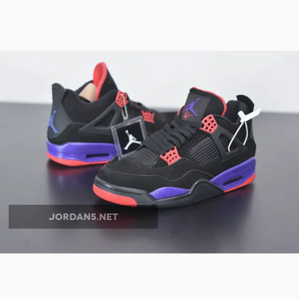 Air Jordan 4 Raptors Black/University Red-Court Purple  AQ3816-056