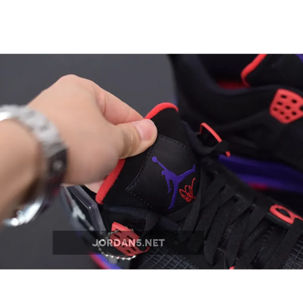 Air Jordan 4 Raptors Black/University Red-Court Purple  AQ3816-056