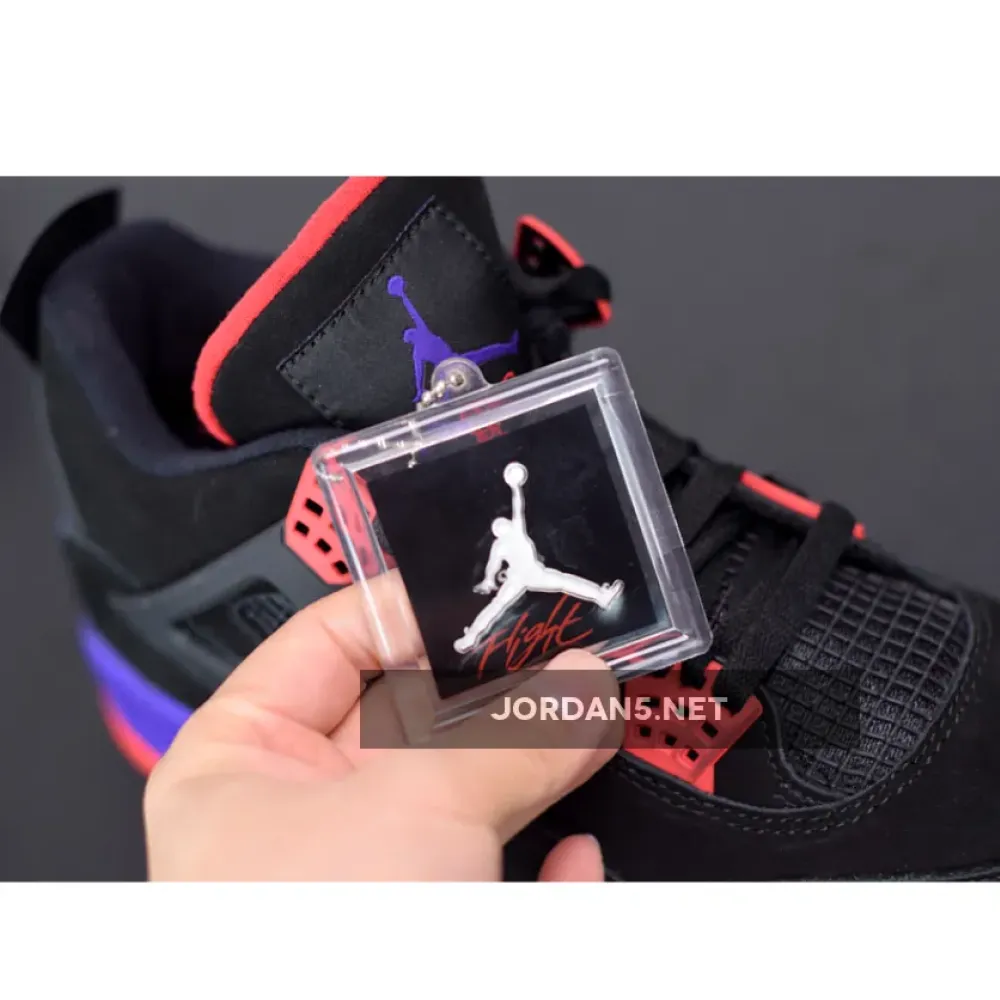 Air Jordan 4 Raptors Black/University Red-Court Purple  AQ3816-056