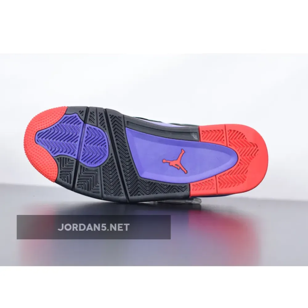 Air Jordan 4 Raptors Black/University Red-Court Purple  AQ3816-056