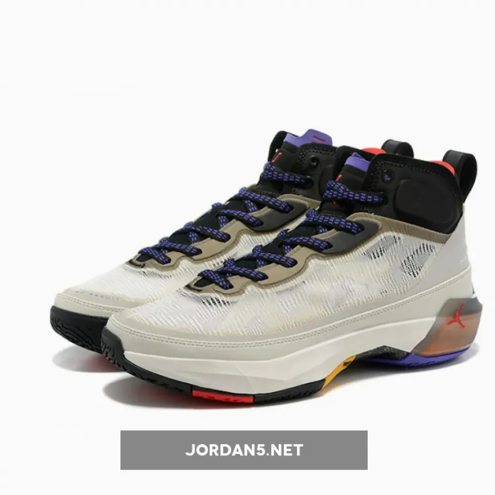 Air Jordan 37 Light Bone/Fire Red-Black-Dark Concord  DD6958-060