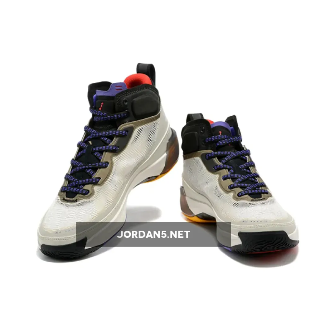 Air Jordan 37 Light Bone/Fire Red-Black-Dark Concord  DD6958-060