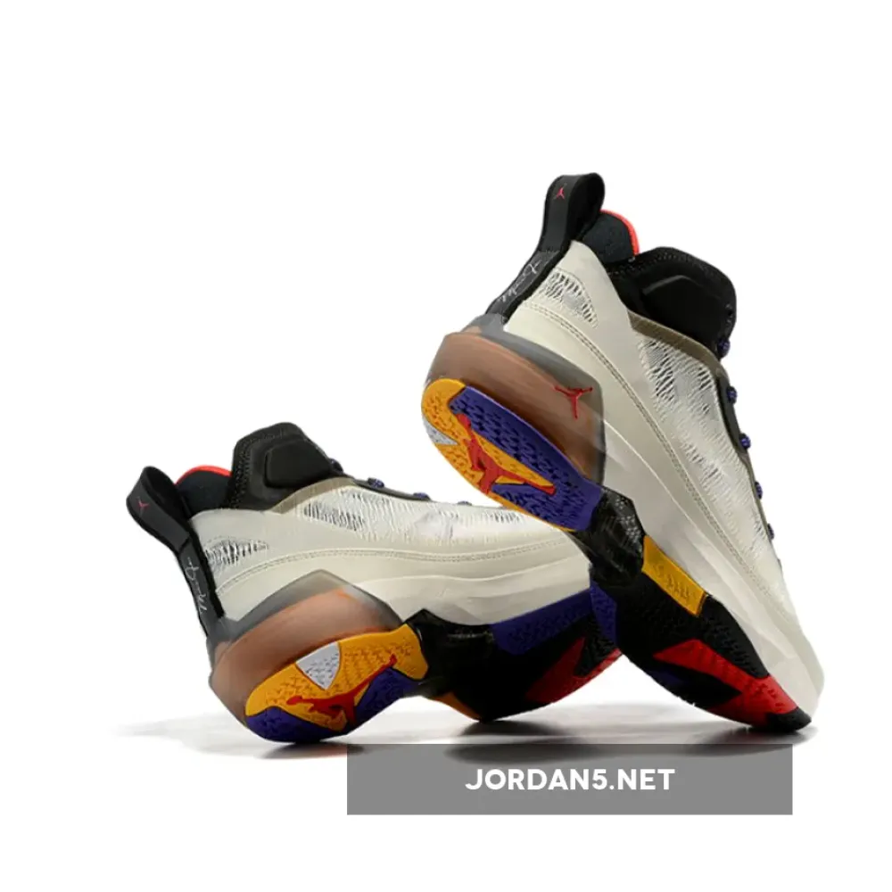 Air Jordan 37 Light Bone/Fire Red-Black-Dark Concord  DD6958-060