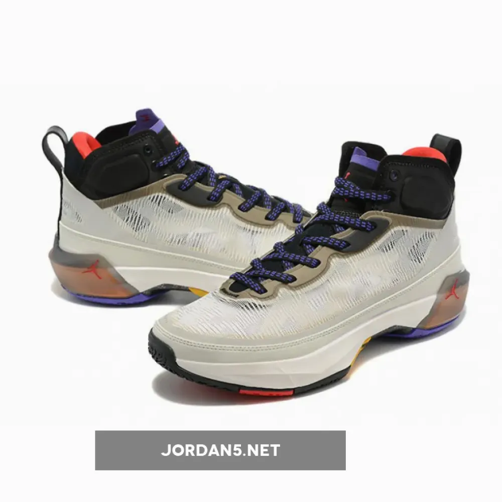 Air Jordan 37 Light Bone/Fire Red-Black-Dark Concord  DD6958-060