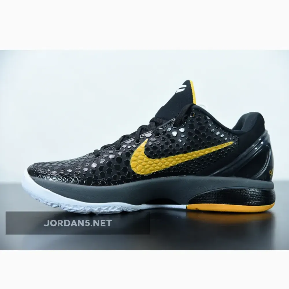 Nike Kobe 6 Protro “Del Sol” Black/Dark Grey-White-Del Sol  CW2190-001