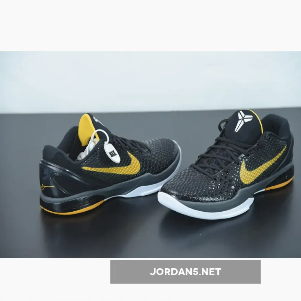 Nike Kobe 6 Protro “Del Sol” Black/Dark Grey-White-Del Sol  CW2190-001