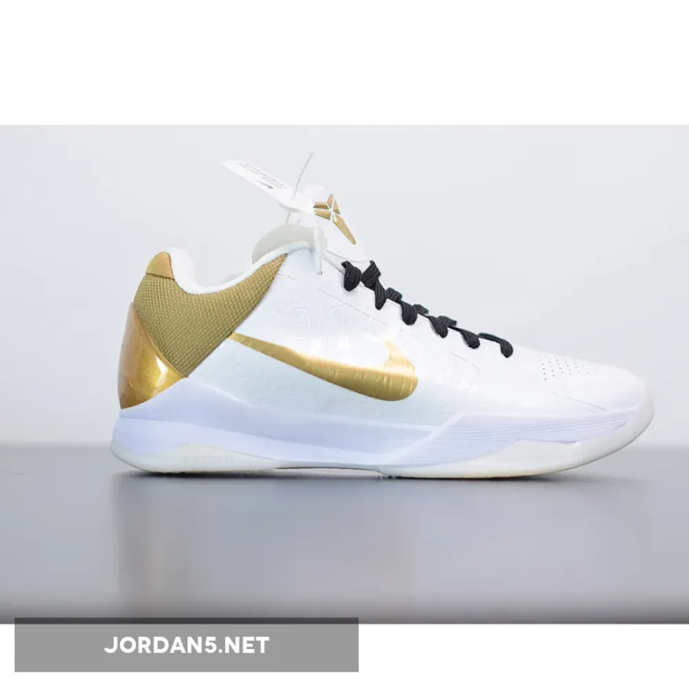 Nike Kobe 5 Protro “Big Stage” White/Metallic Gold-Black  CT8014-100