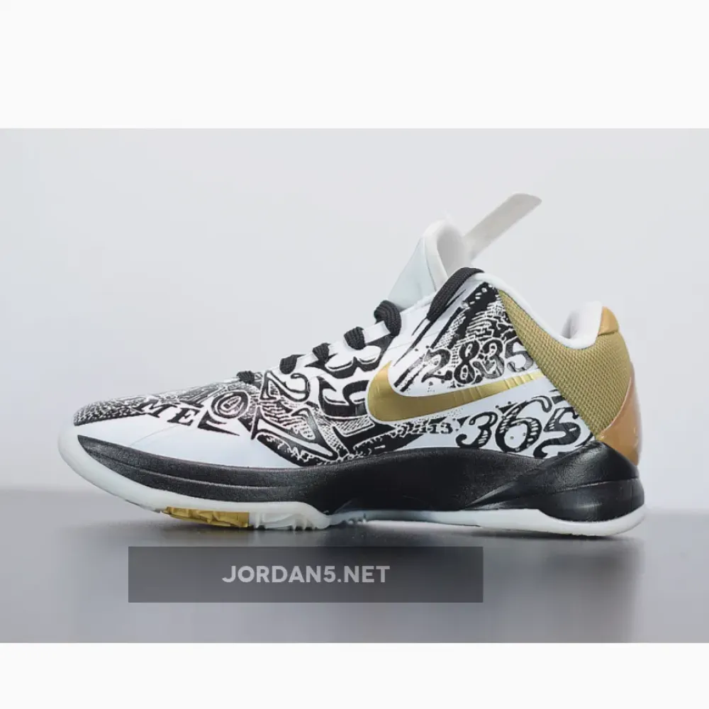 Nike Kobe 5 Protro “Big Stage” White/Metallic Gold-Black  CT8014-100