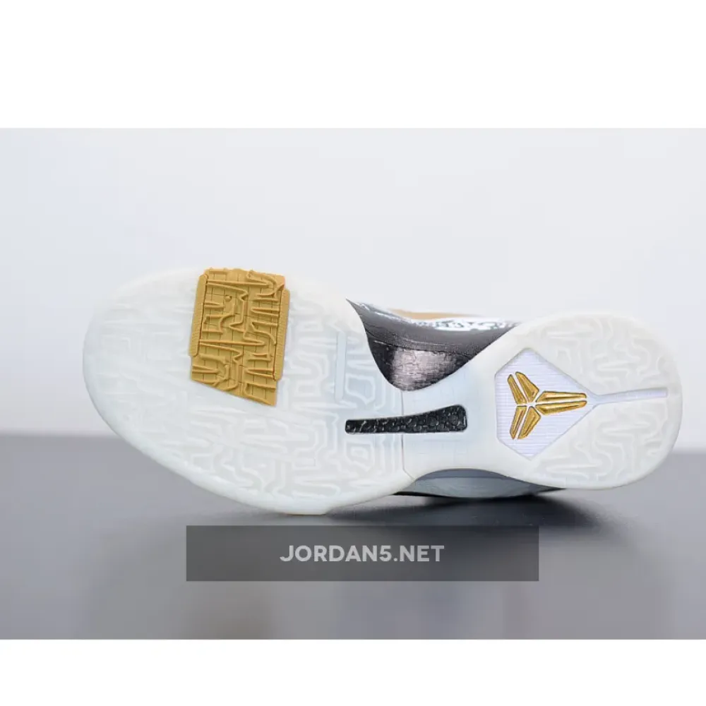 Nike Kobe 5 Protro “Big Stage” White/Metallic Gold-Black  CT8014-100