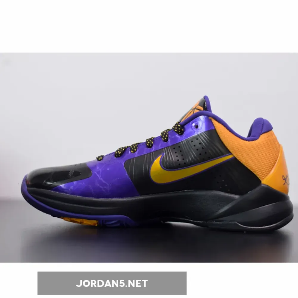 Nike Zoom Kobe 5 ‘Lakers Away’ Black/De Sol-Varsity Purple  386430-071
