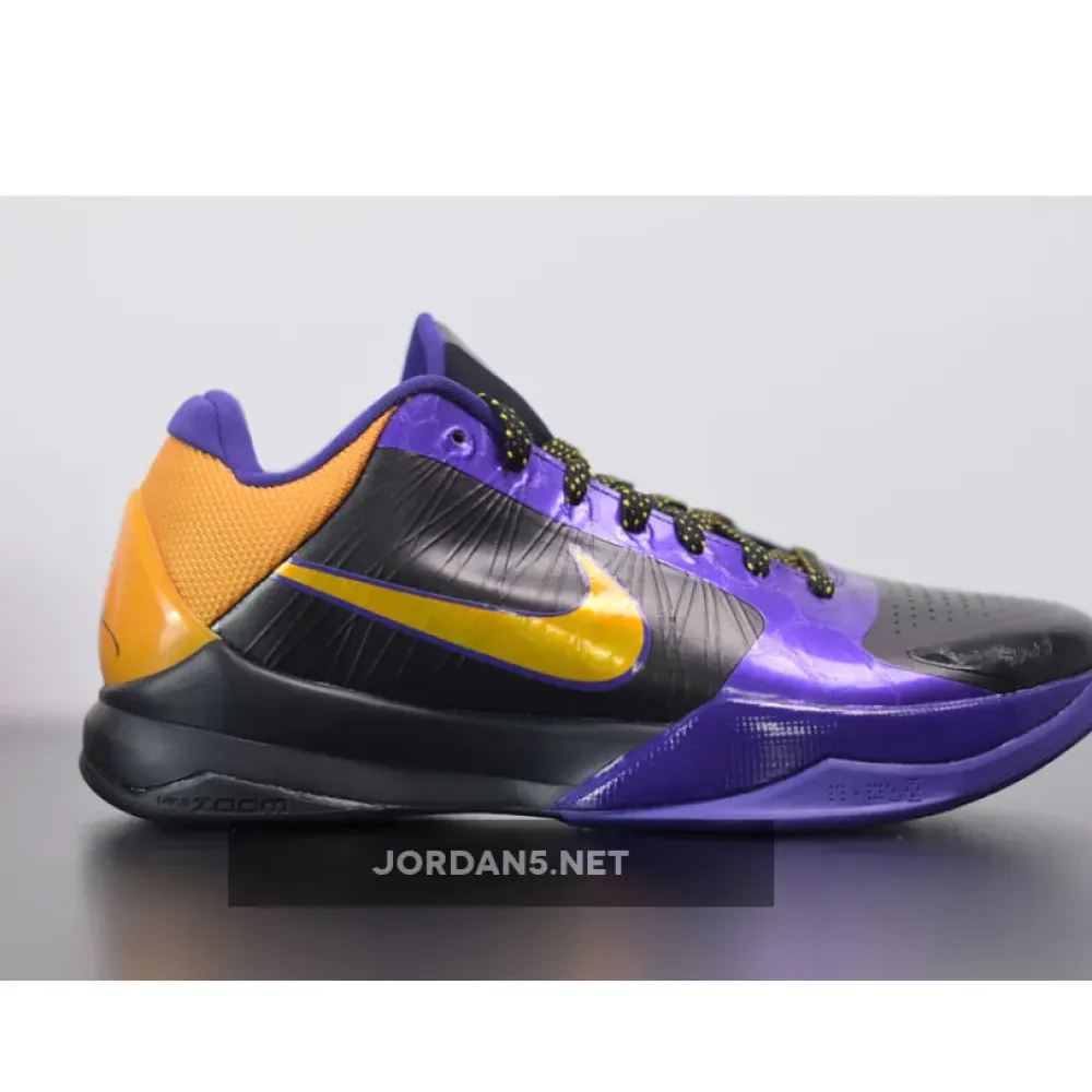 Nike Zoom Kobe 5 ‘Lakers Away’ Black/De Sol-Varsity Purple  386430-071