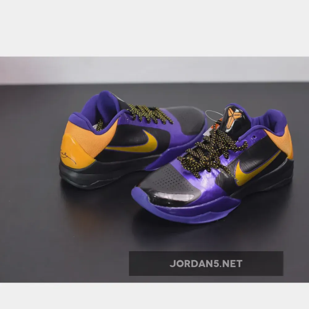 Nike Zoom Kobe 5 ‘Lakers Away’ Black/De Sol-Varsity Purple  386430-071