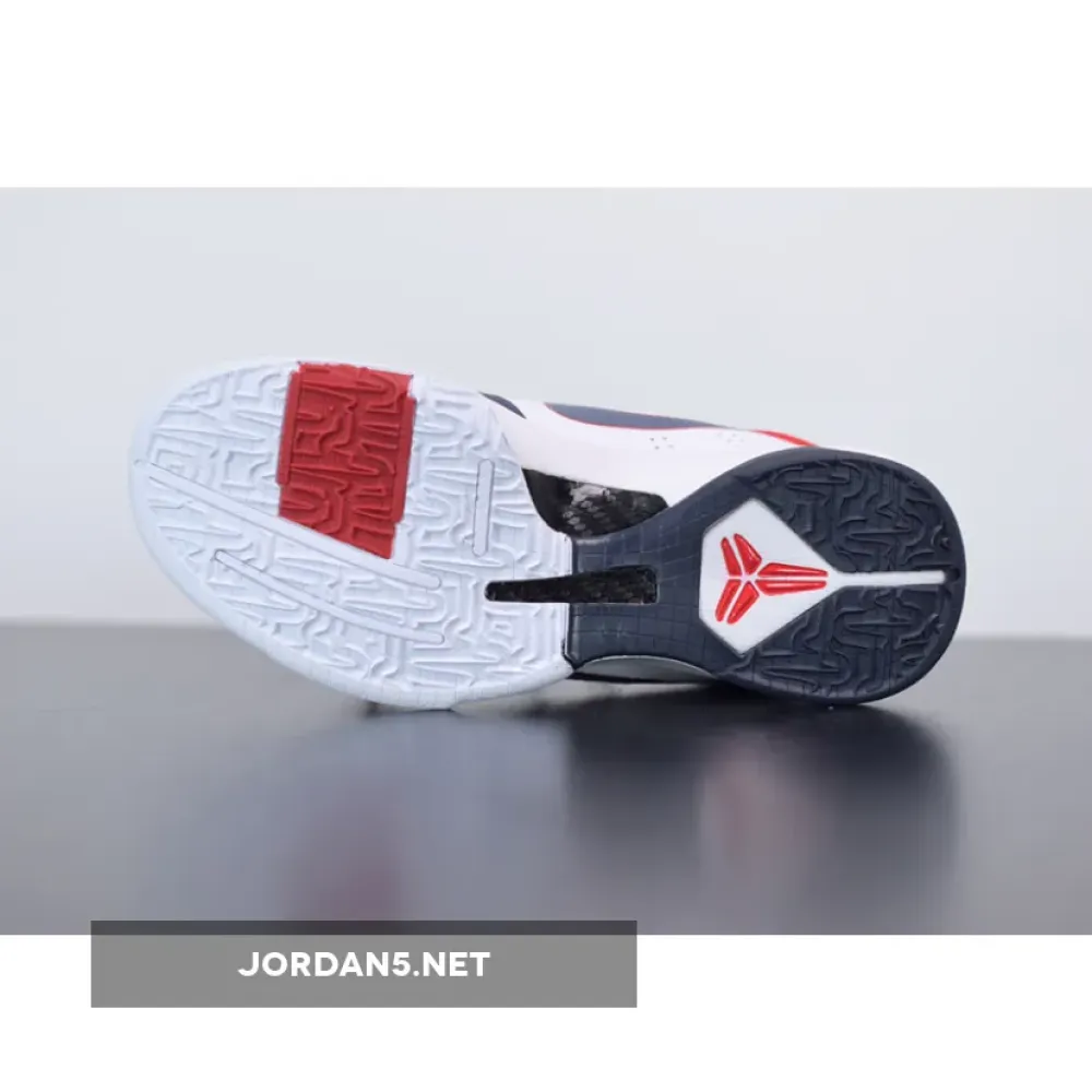 Nike Zoom Kobe 5 “USA” White/Obsidian-Sport Red  386429-103