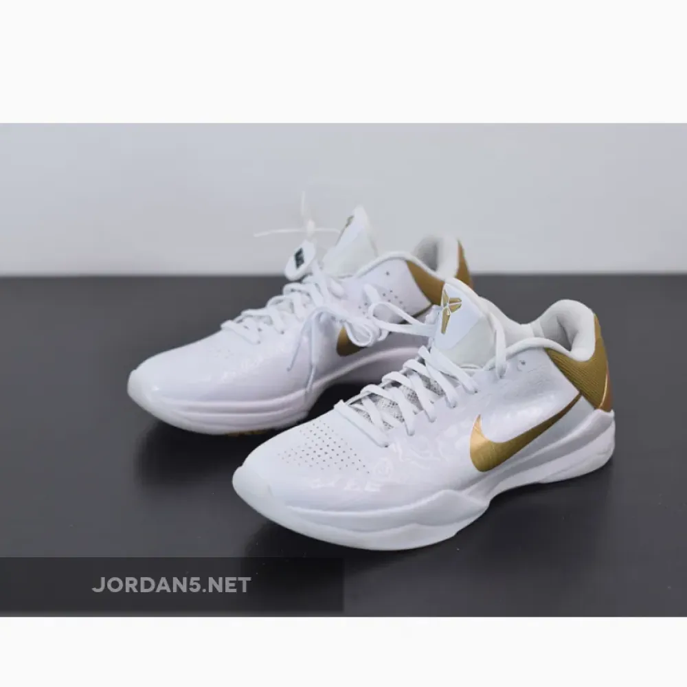 Nike Kobe 5 ‘Big Stage Home’ White Gold  386429-108