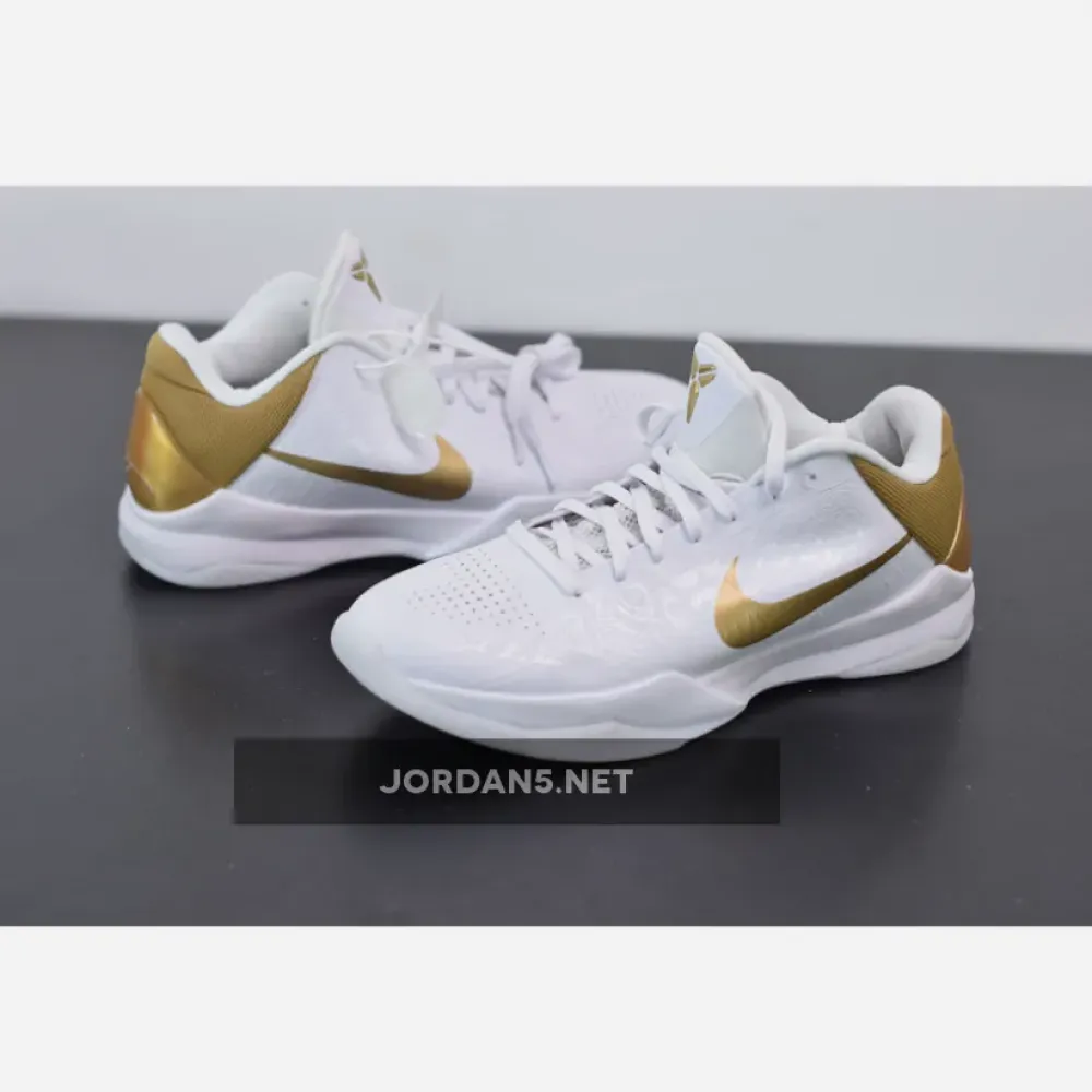 Nike Kobe 5 ‘Big Stage Home’ White Gold  386429-108