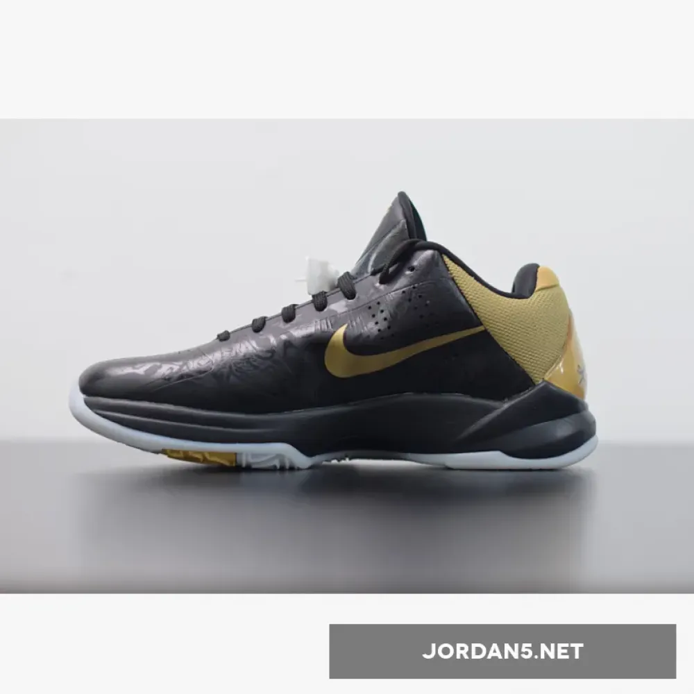 Nike Zoom Kobe 5 ‘Big Stage Away’ Black/Metallic Gold-White  386429-008