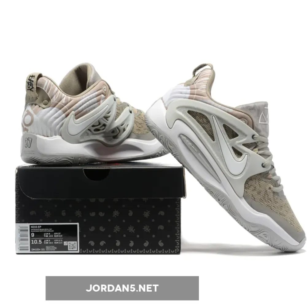 Nike KD 15 White/Cool Grey-Brown