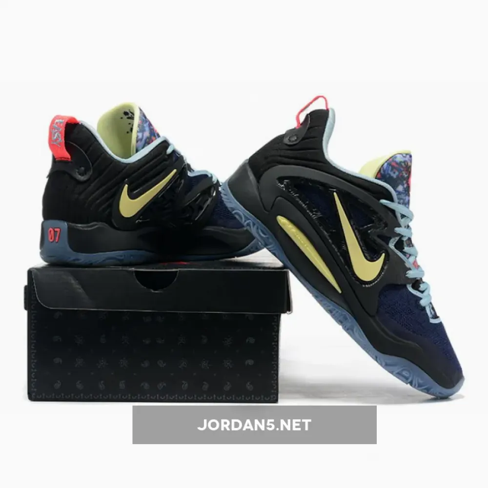 Nike KD 15 Black/Boarder Blue-Sanddrift-Aura  DC1975-001