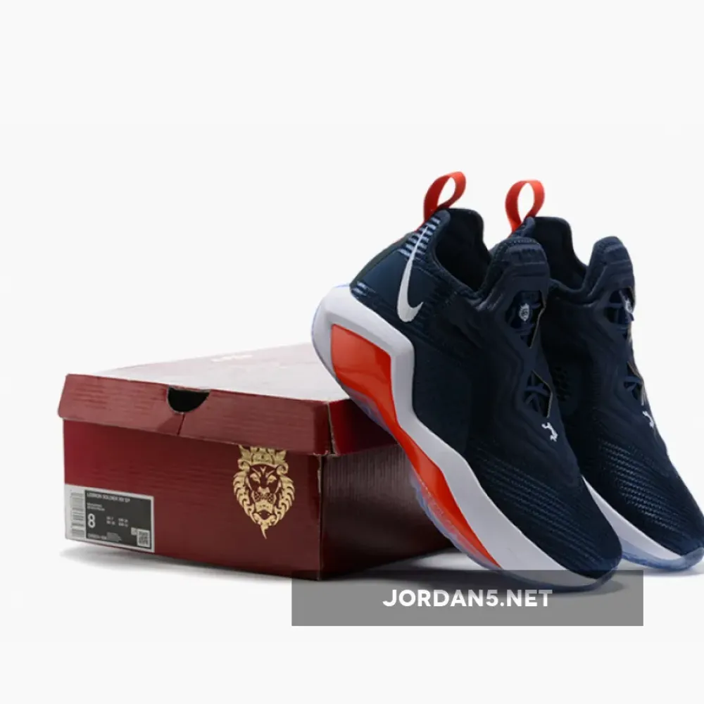 Nike LeBron Soldier 14 Custom Navy Red White