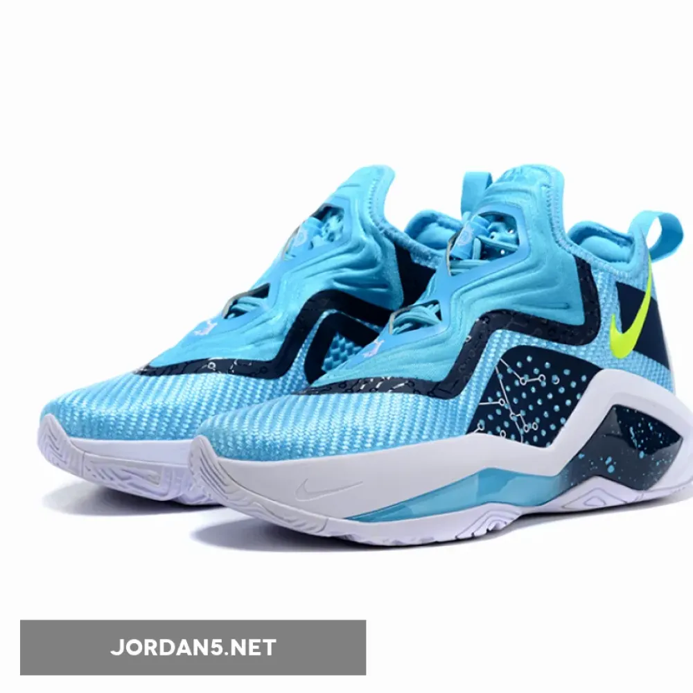 Nike LeBron Soldier 14 Custom Light Blue/Navy-White