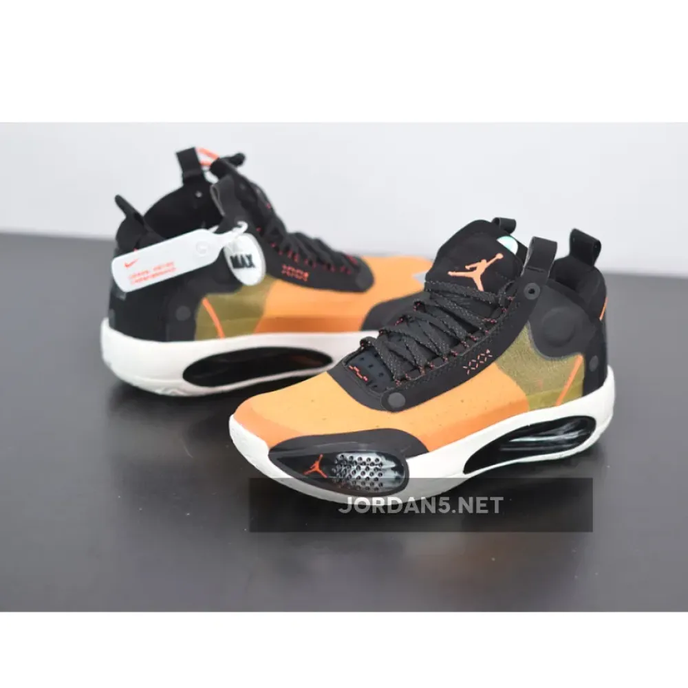 Air Jordan 34 Amber Rise/Black-Sail-Metallic Silver  AR3240-800