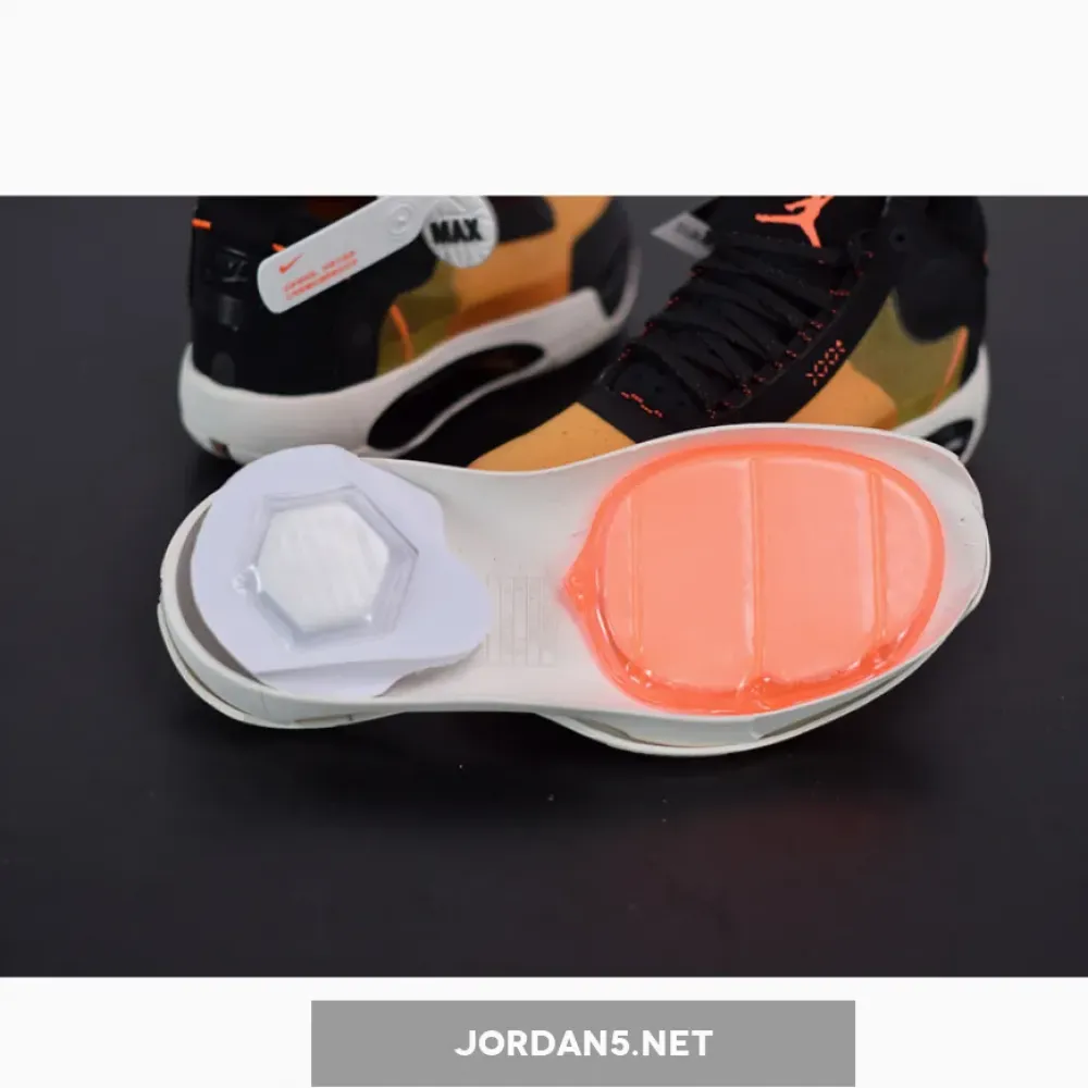 Air Jordan 34 Amber Rise/Black-Sail-Metallic Silver  AR3240-800