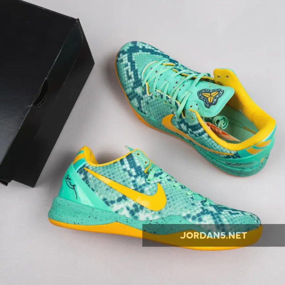 Nike Kobe 8 Green Glow/Laser Orange-Mineral Teal  555035-304