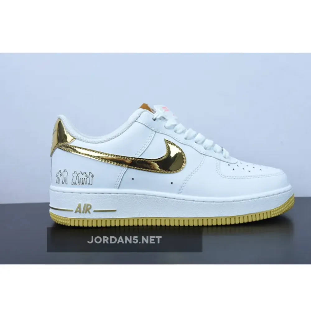 Nike Air Force 1 Low Players White Metallic Gold 315092-171