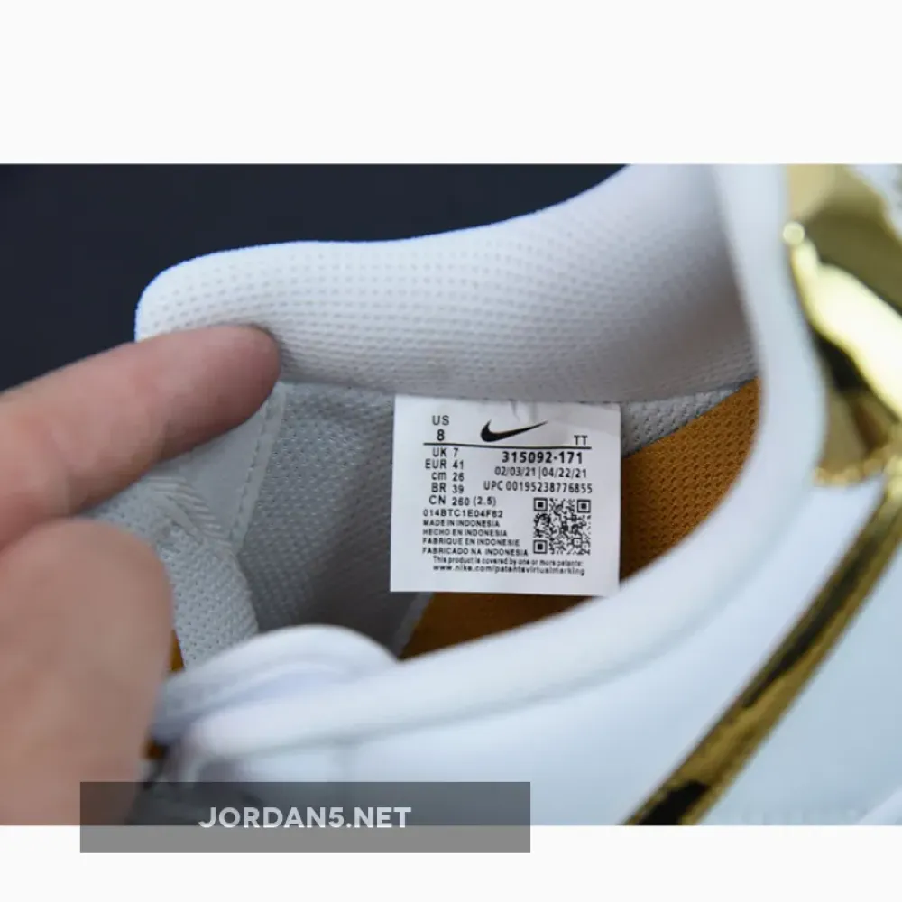 Nike Air Force 1 Low Players White Metallic Gold 315092-171