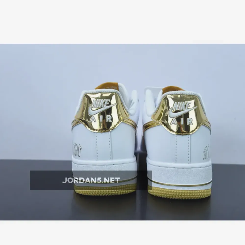 Nike Air Force 1 Low Players White Metallic Gold 315092-171