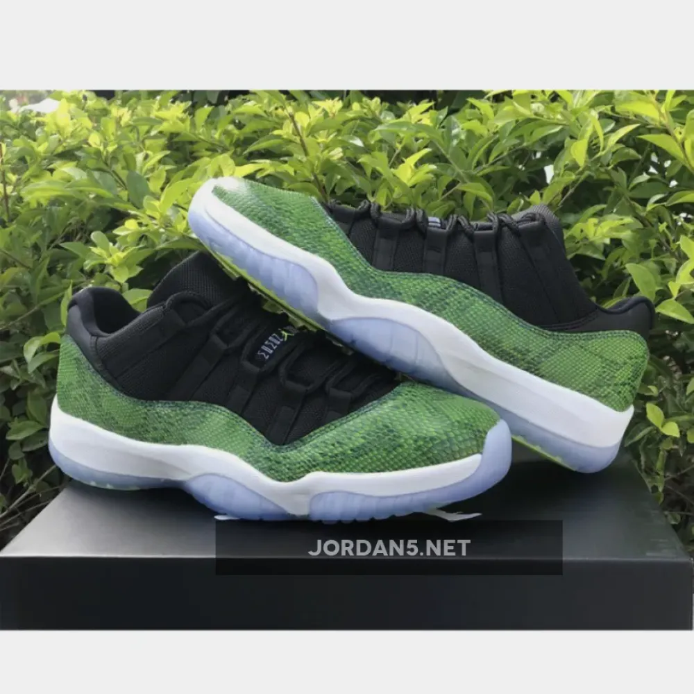 Air Jordan 11 Retro Low Black/Nightshade-White-Volt  528895-033