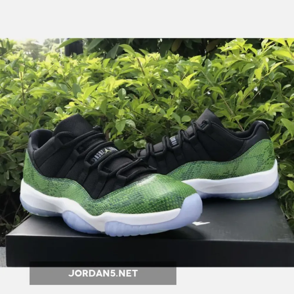 Air Jordan 11 Retro Low Black/Nightshade-White-Volt  528895-033
