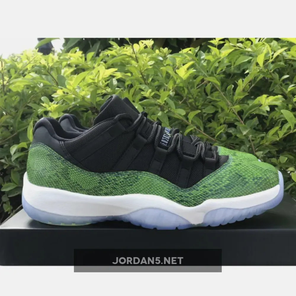 Air Jordan 11 Retro Low Black/Nightshade-White-Volt  528895-033