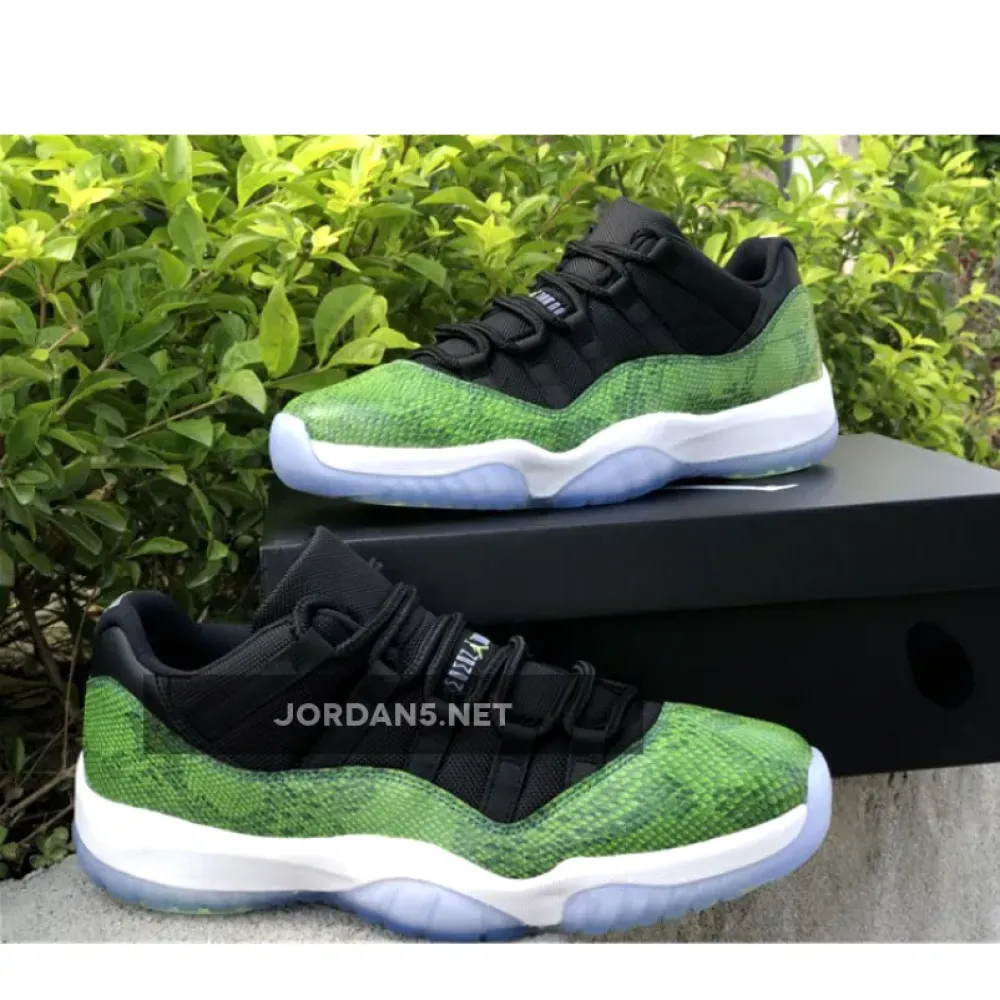 Air Jordan 11 Retro Low Black/Nightshade-White-Volt  528895-033