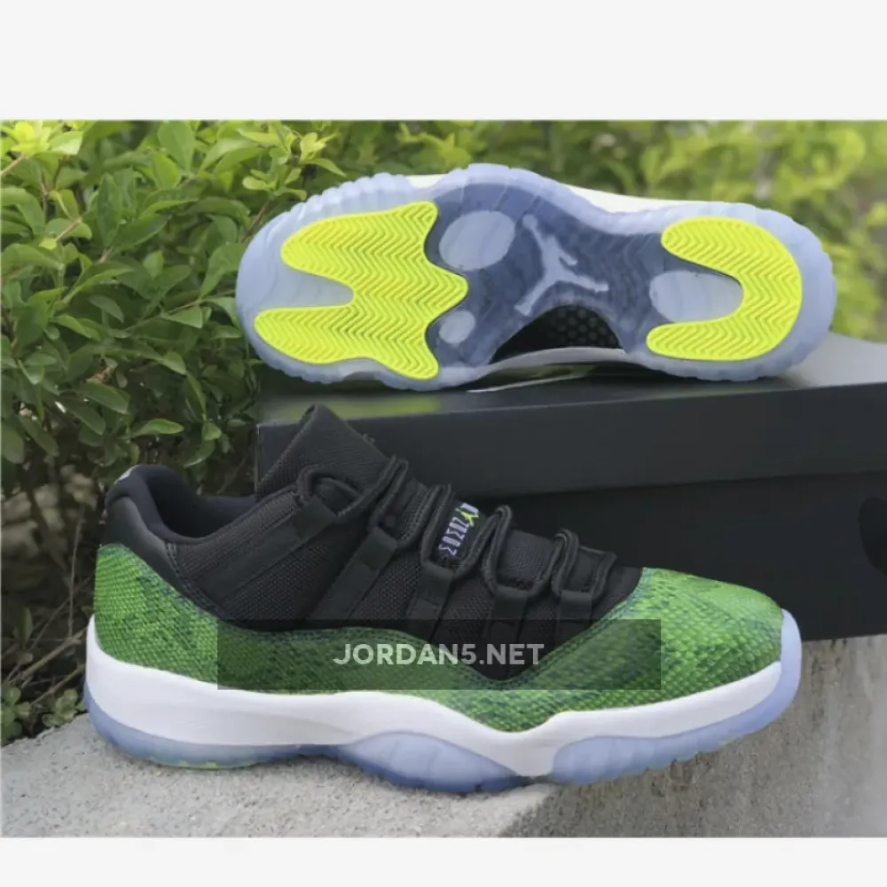 Air Jordan 11 Retro Low Black/Nightshade-White-Volt  528895-033