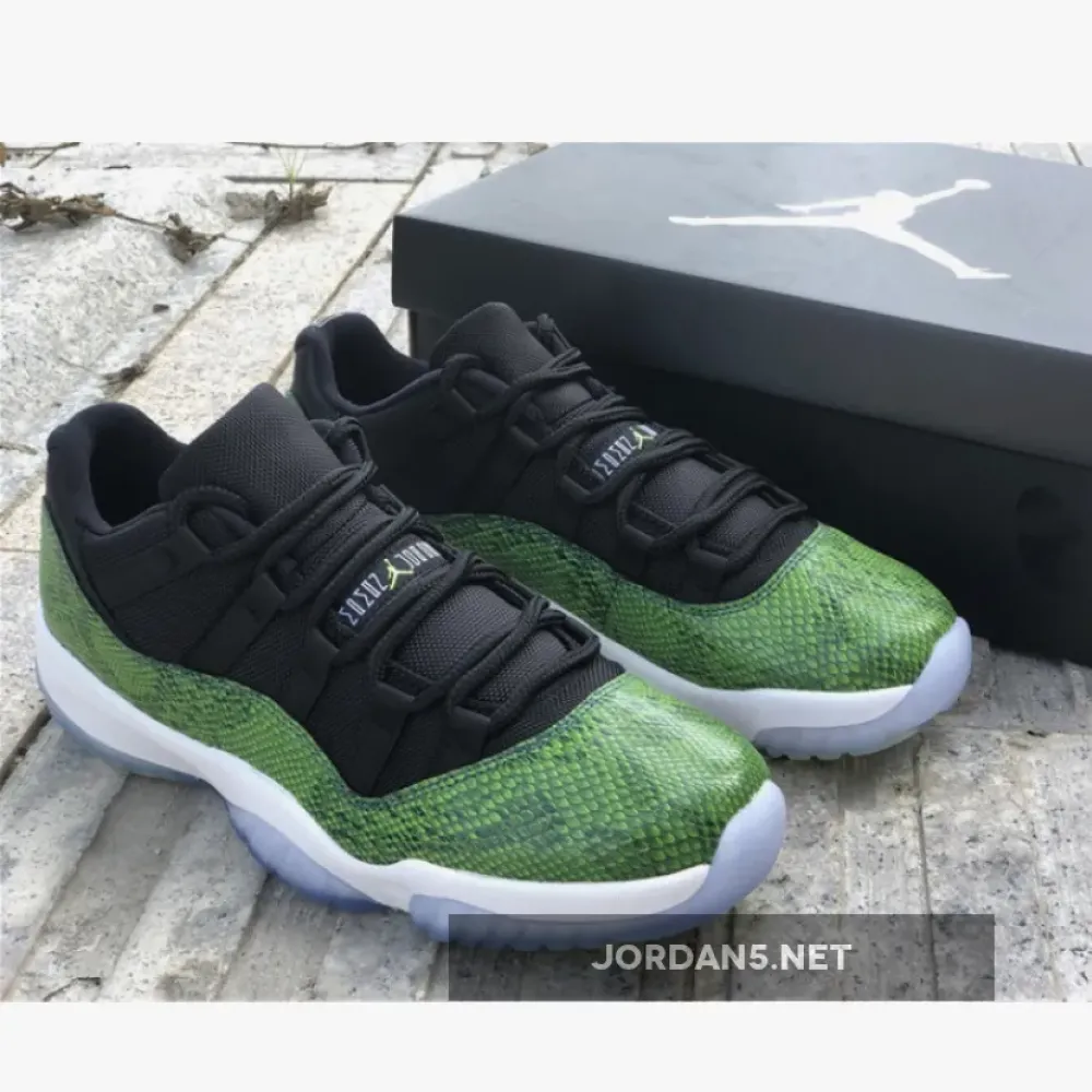 Air Jordan 11 Retro Low Black/Nightshade-White-Volt  528895-033