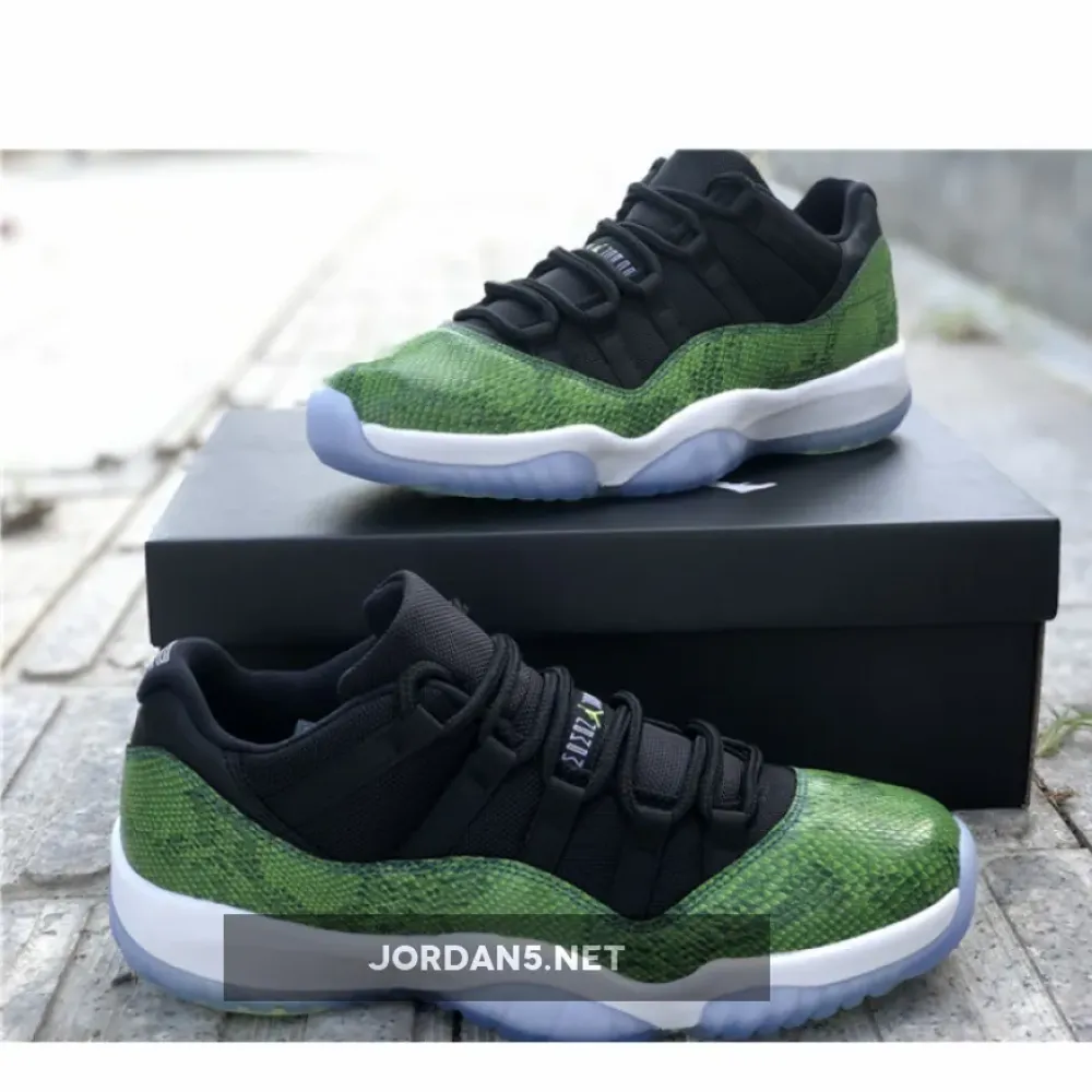 Air Jordan 11 Retro Low Black/Nightshade-White-Volt  528895-033