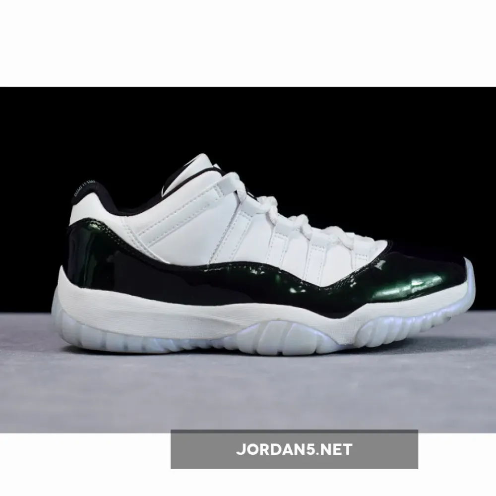 Air Jordan 11 Low “Easter” White/Emerald Rise-Black  528895-145