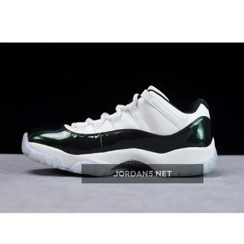 Air Jordan 11 Low “Easter” White/Emerald Rise-Black  528895-145