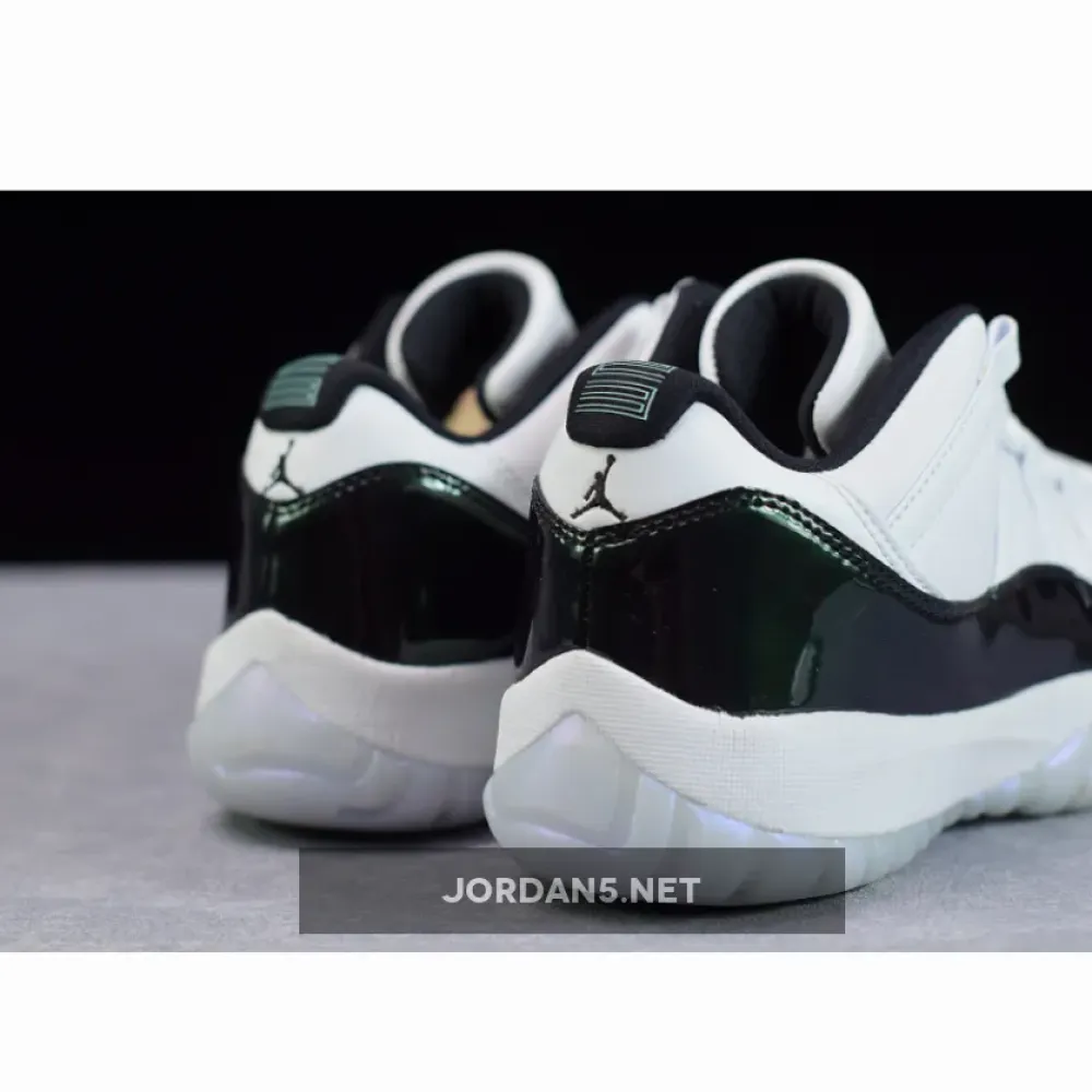 Air Jordan 11 Low “Easter” White/Emerald Rise-Black  528895-145